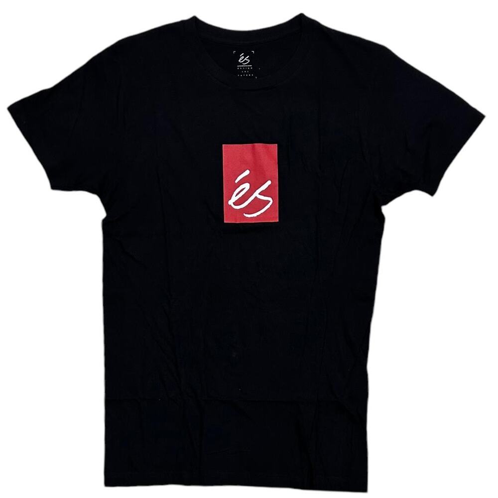 Es Skateboarding Men's T-Shirt Main Block Logo Short Sleeve Crewneck Tee